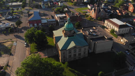 4K-Orbit-Aerial-View-City-Hall-Victorian-Building