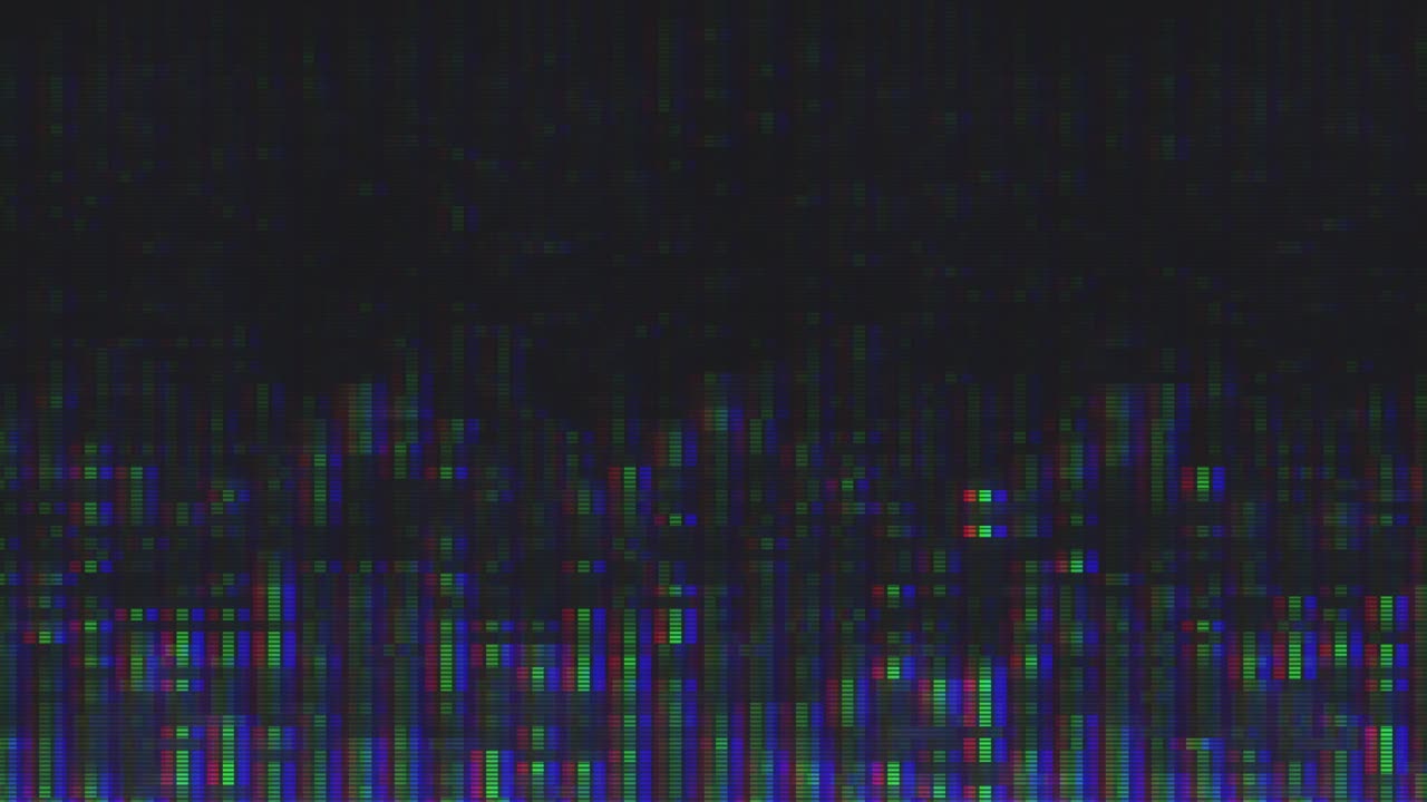 diseño único abstracto animación digital ruido de píxeles error de fallo daño de video