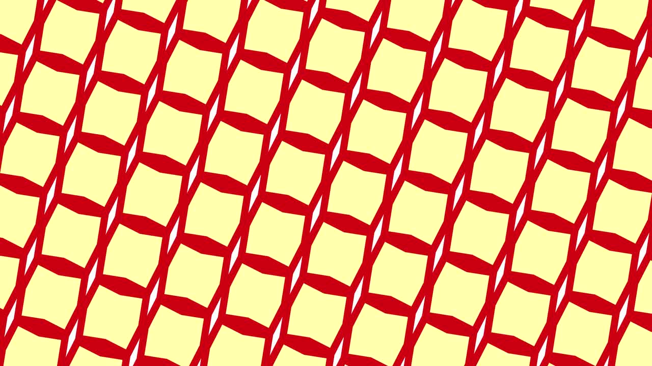 그것은 시계 방향으로 회전하면서 색을 빠르게 바꾸는 그래픽 패턴이며, 시계 방향을 반대로 회전하여 최면과 스트로보스코프 효과를 만니다.