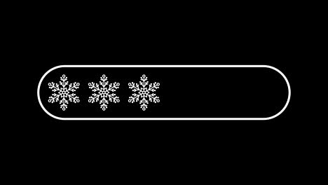 snowflakes as downloading bar progress indicator