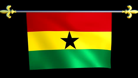 large looping animated flag of ghana