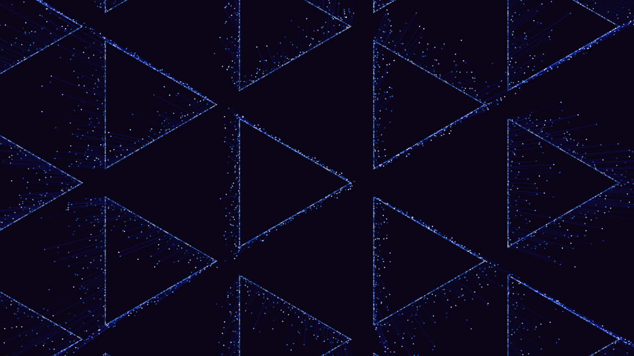 파란색 삼각형 대칭: 서로 연결된 삼각형의 복잡한 패턴