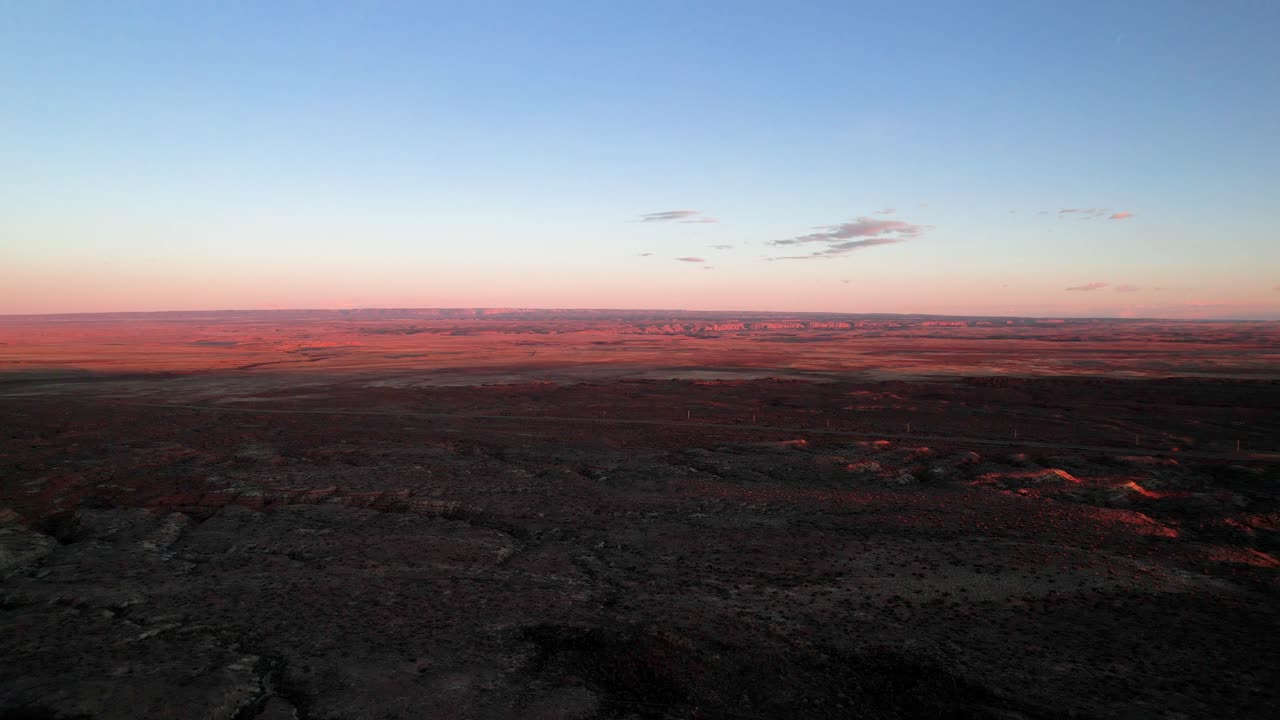 Arizona Sunset Desert Drone Landscape
