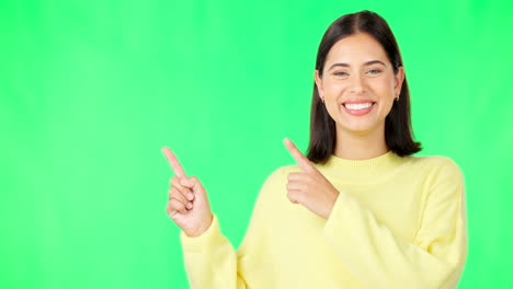 mujer apuntando