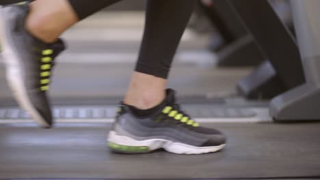 woman walking on treadmill