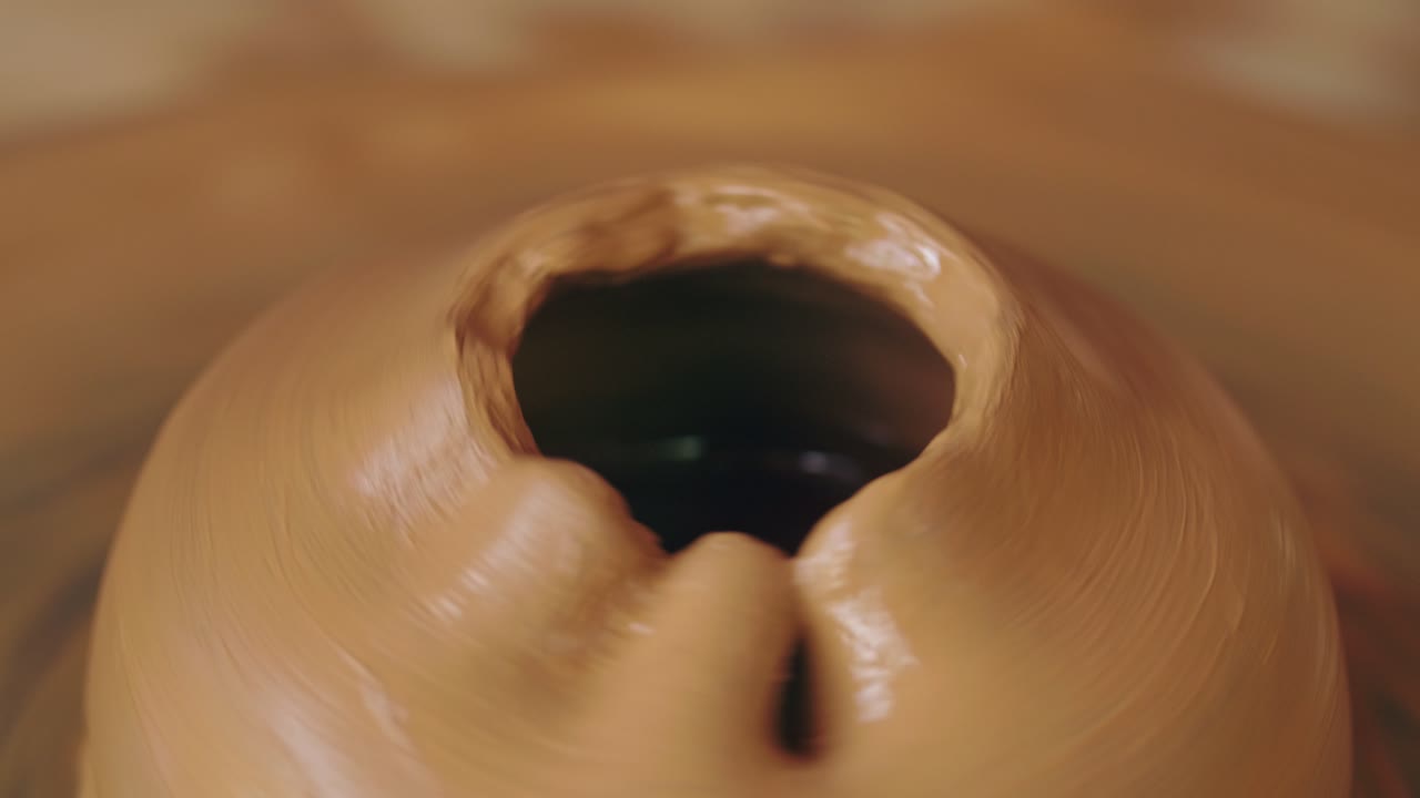 Hands Forming Clay, Video In 4K