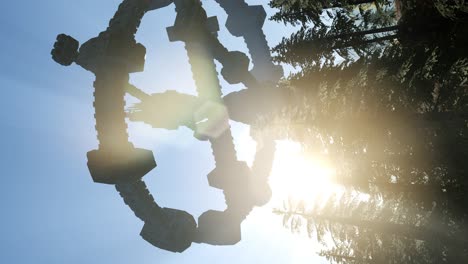 UFO-Schwebt-über-Dem-Wald