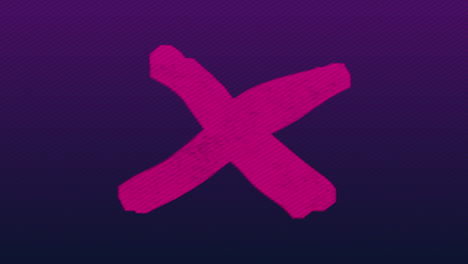 animation abstract neon purple cross