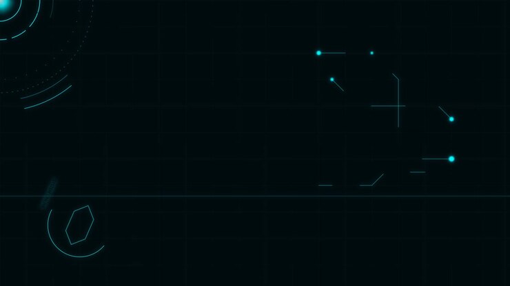 Futuristic Digital HUD Interface with Glowing Cyan Data Elements