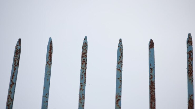 Old rusty fence - romanian factory 1
