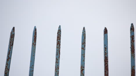 old rusty fence - romanian factory 1