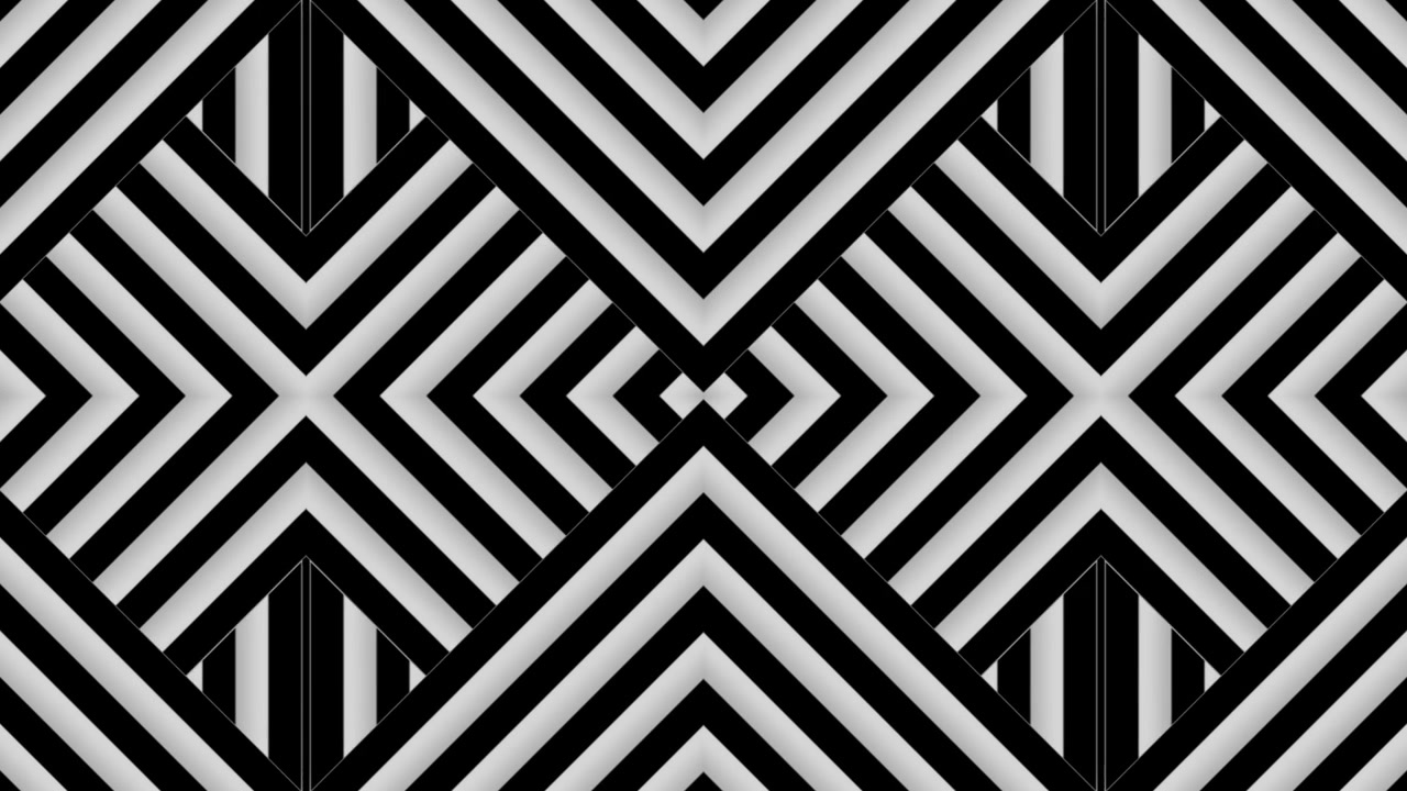 Dynamic Black and White Geometric Pattern with Pulsating Stripes