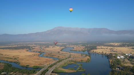 airship and hot air balloon show in chile