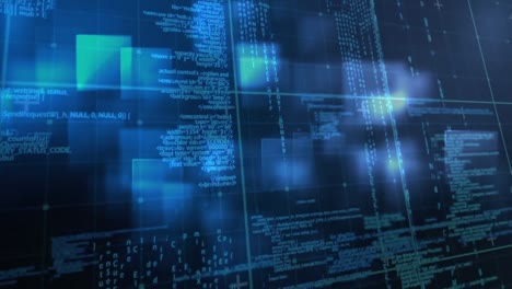 animación digital de la información de los datos