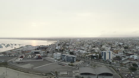 Manta-downtoown-at-sunset---centro-de-manta-al-atardecer