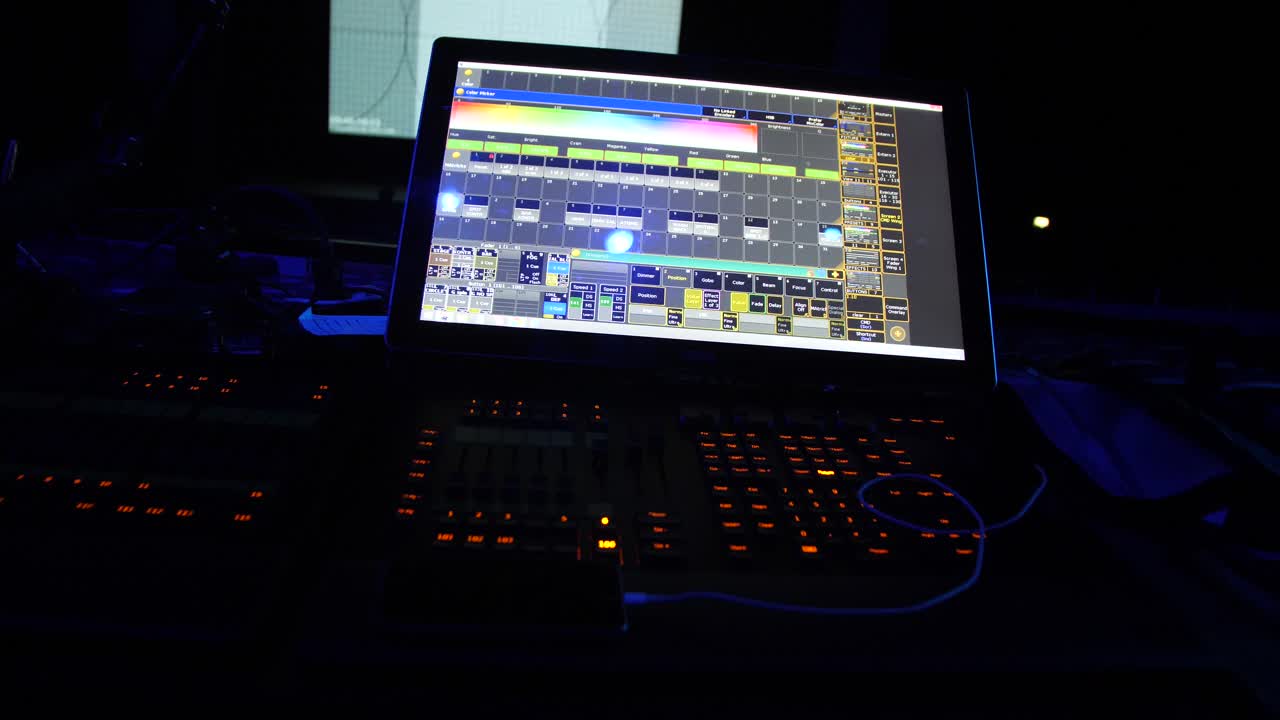 preparación técnica para una actuación en el escenario