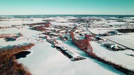 Lancaster-Winterluftaufnahme-Pennsylvania,-USA