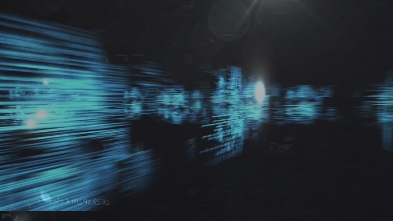 Animation of molecules and medical data processing on screens