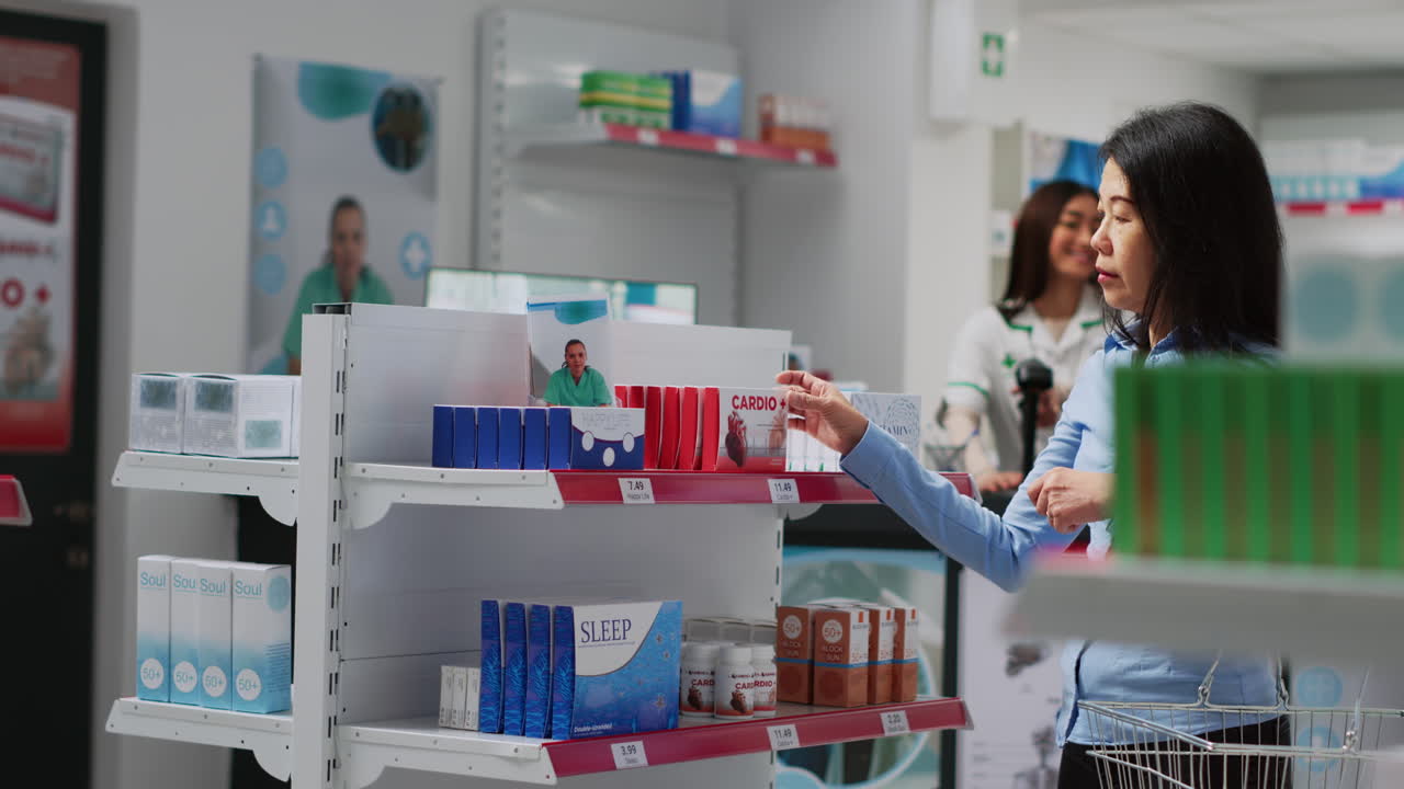 Customers Shopping in a Pharmacy