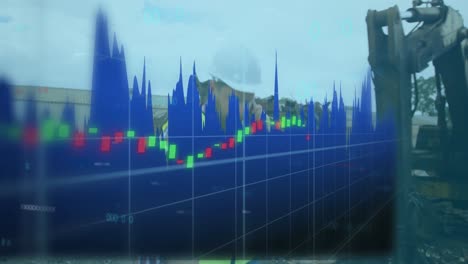 Animación-Del-Procesamiento-De-Datos-Sobre-Un-Trabajador-Caucásico-En-Un-Vertedero-De-Basura