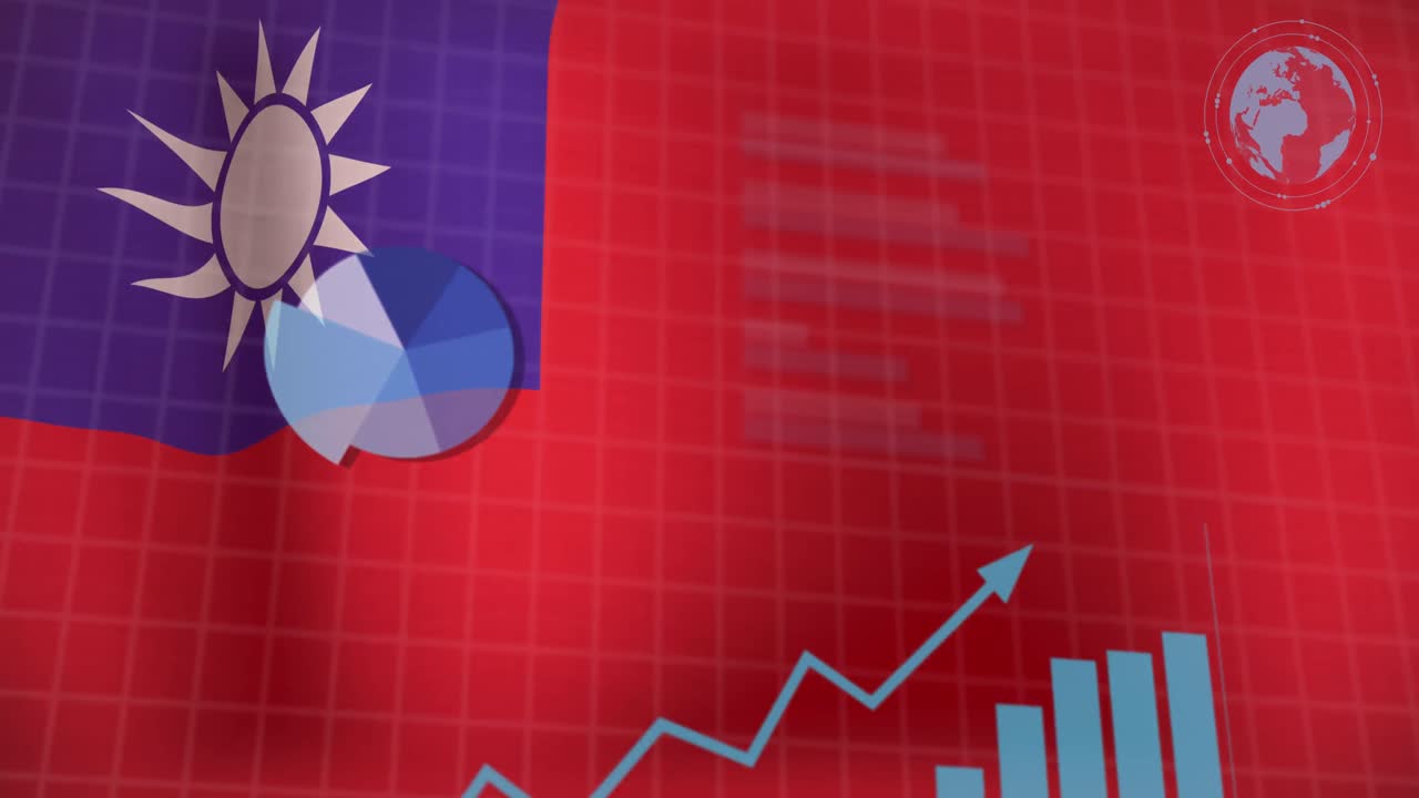 타이완의 발을 흔드는 통계 및 데이터 처리의 애니메이션