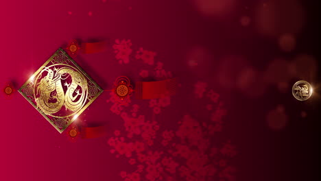 vertical format : happy chinese new year, year of the dragon background decoration, with the chinese calligraphy "heng" : may you attain greater wealth and a happy new year