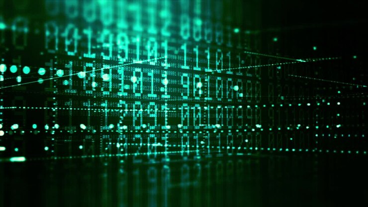 4k Abstract Technology Binary Digits Background Loop/ Animation