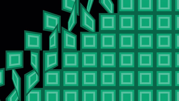 Green Square Pattern