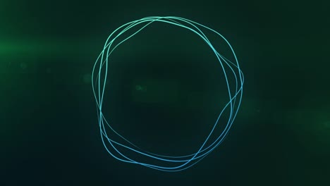 ultra hd 4k abstracto 3d render círculo de neón. violeta, azul y verde círculos de neón abstracto futurista fondo de movimiento de alta tecnología. video animación 3d. 3840x2160