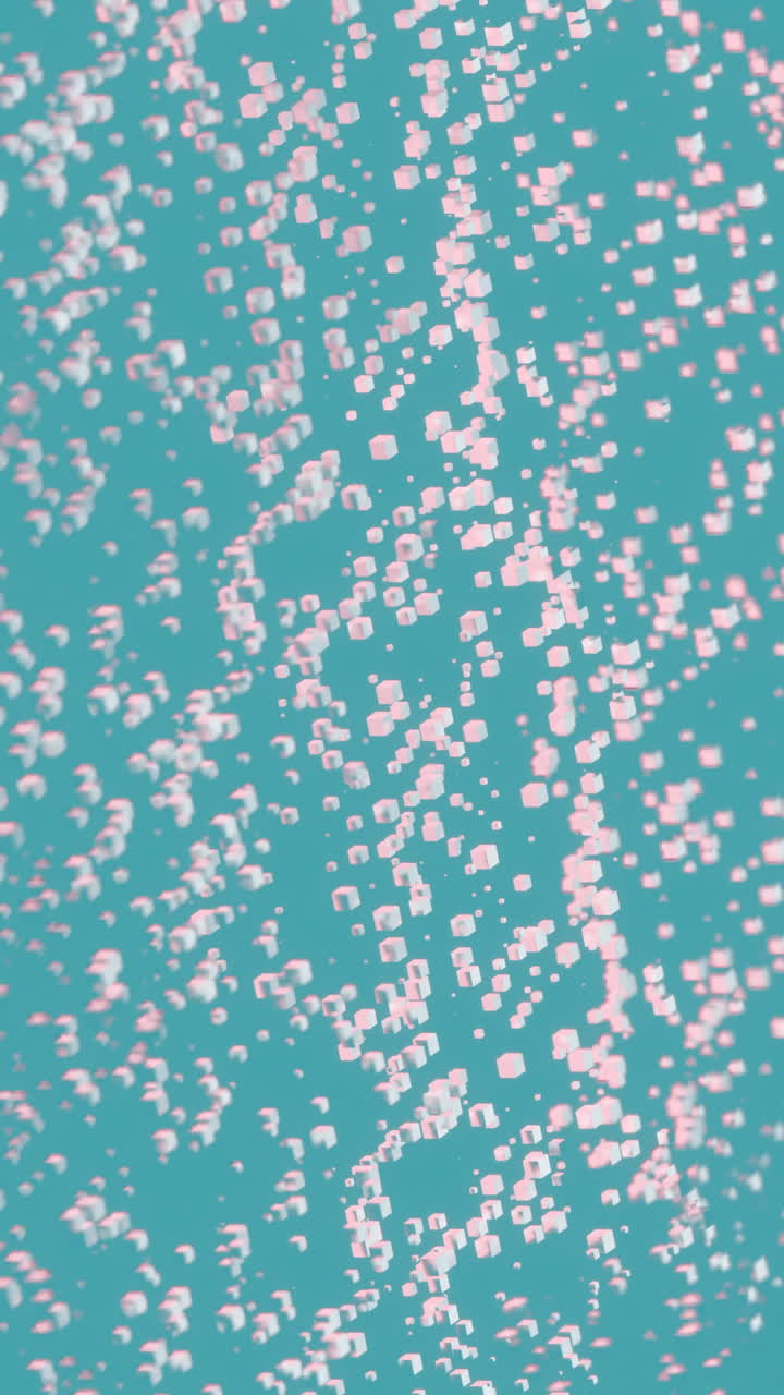 Abstract cubes pattern on turquoise background