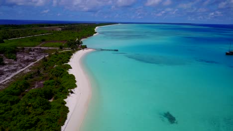 scena divisa con oceano tropicale e foresta verde lussureggiante