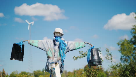 Scarecrow-and-Windmill-on-a-Clear-Day