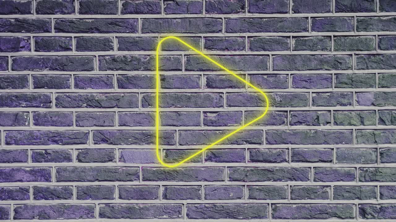 segno al neon pollice giù sulla parete di mattoni 4k