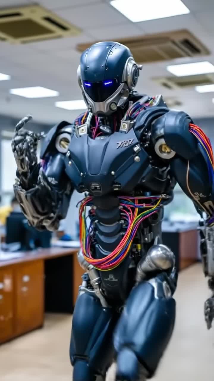 Humanoid servicerobot utstilt på teknologimesse