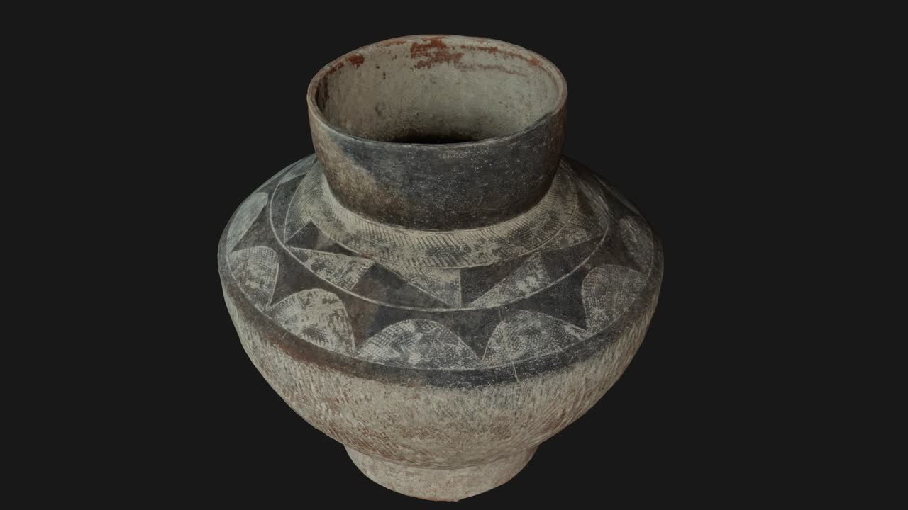태국 항아리 c 1000bce, cg 카메라 이동