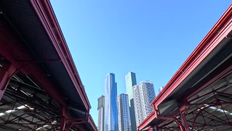 skyline view from queen victoria market, melbourne