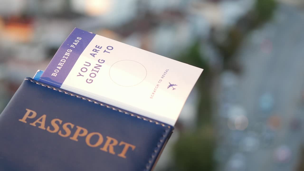 Foto Close-up Paspor dan Boarding Pass untuk Perjalanan