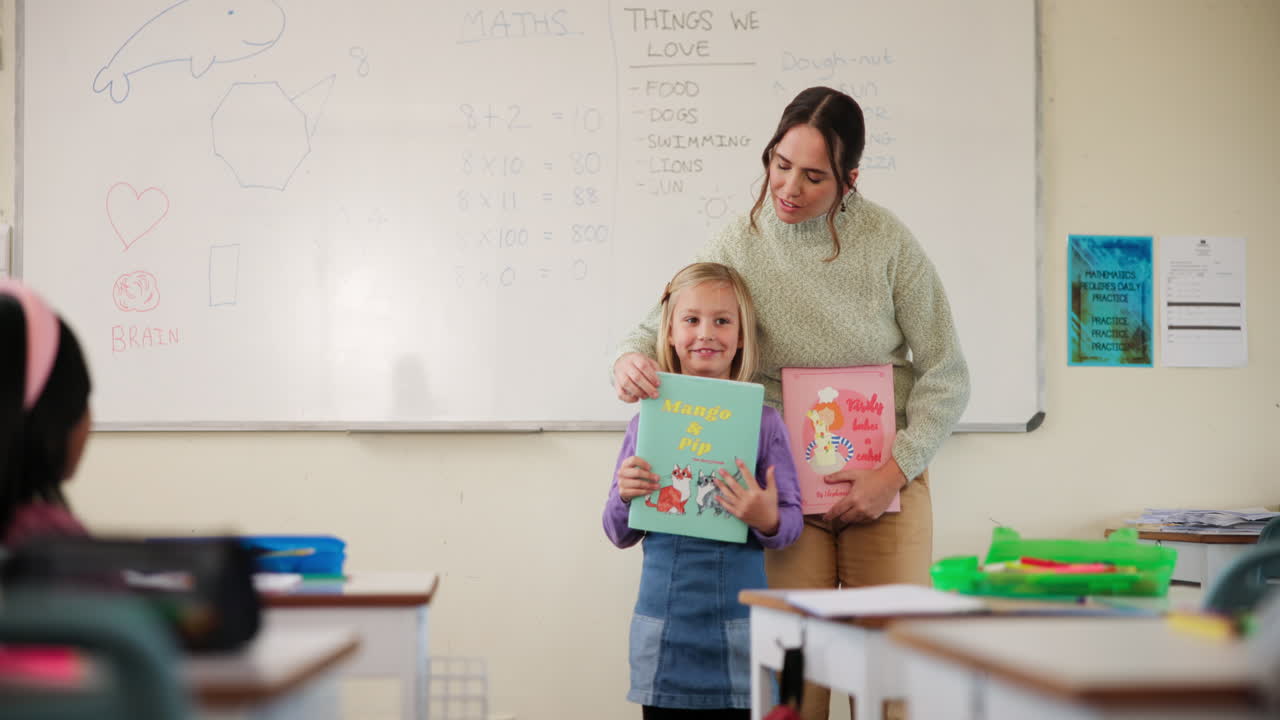 Teacher and child in a classroom