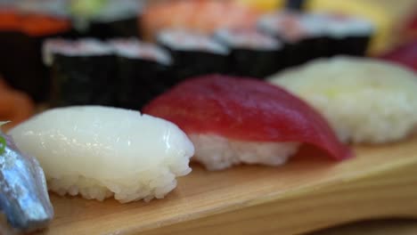 sushi close up at tsukiji market