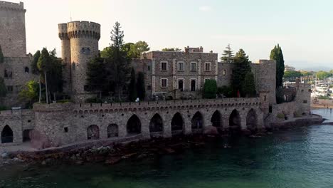 drone view of chateau de la napoule at mandelieu in provence in france