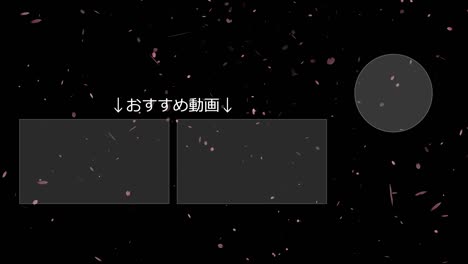 cherry blossom particles japan language end card motion graphics