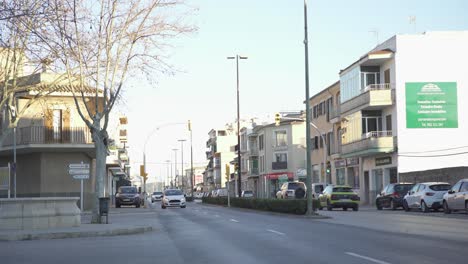 city street scene in a european town