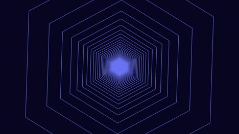 hexagonal blue maze with glowing center circle