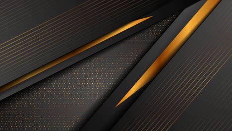 fondo de movimiento corporativo de tecnología abstracta negra y dorada