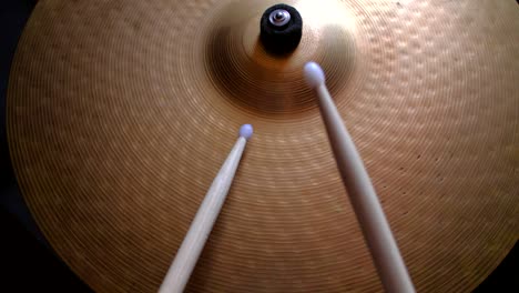 drum stick playing hi-hat