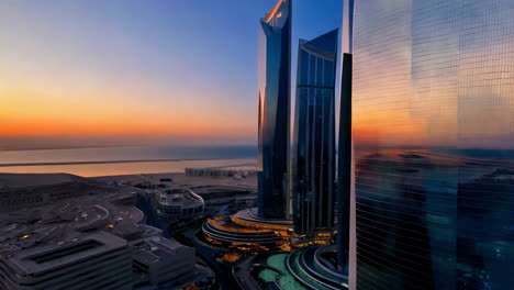 sunrise over dubai's architectural wonders