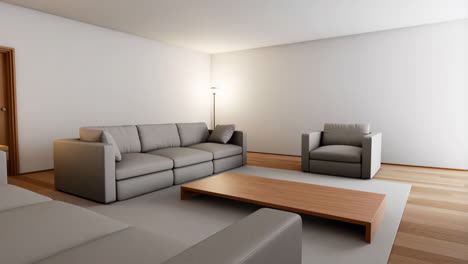 modern minimalist living room interior