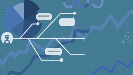 animación del procesamiento de datos con íconos