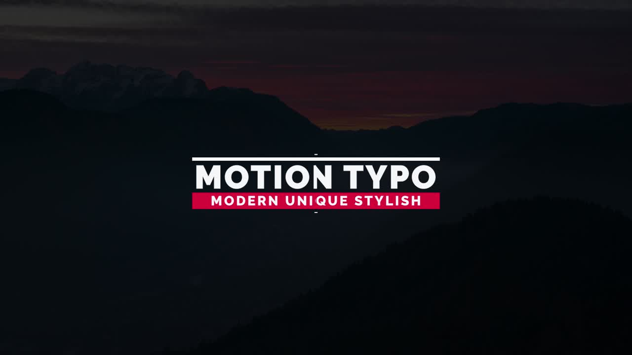 Typography Design on Mountain Sunset Landscape