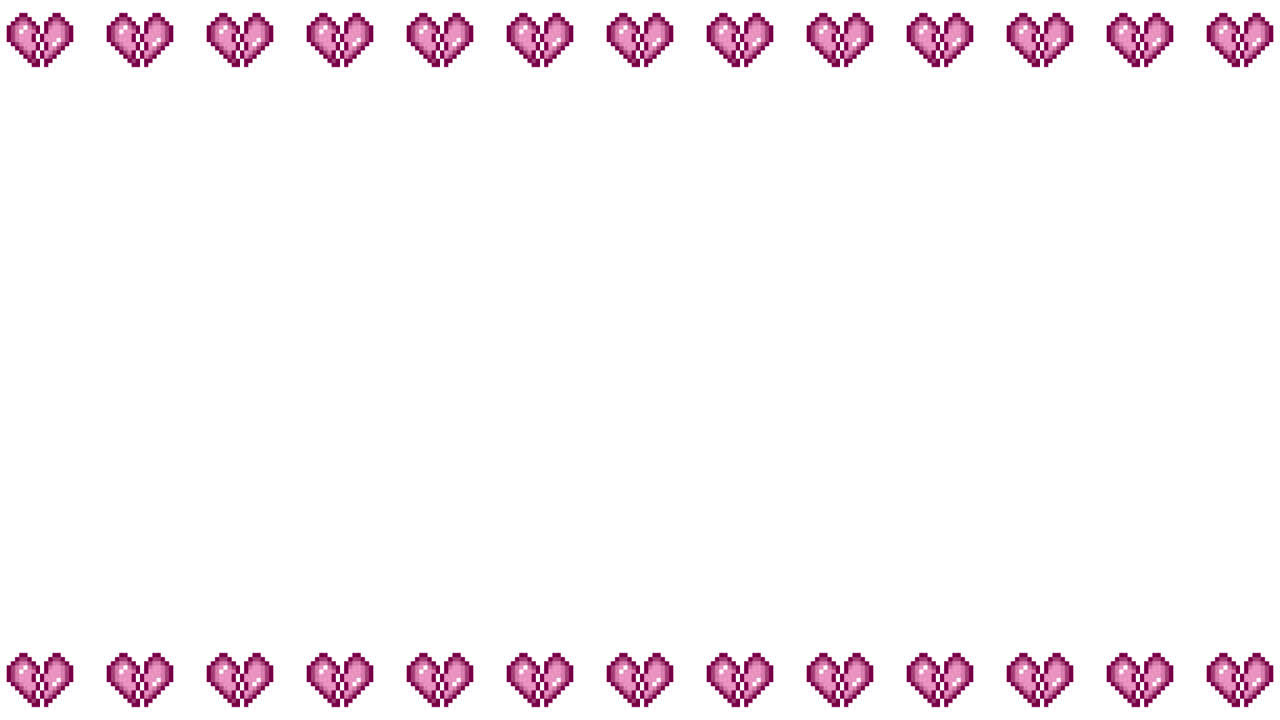 Pixel Art Mini Broken heart Frame Animated Overlay 1080p Transparent 30 fps (1).mov